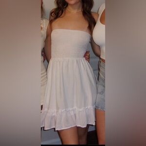 white mini dress